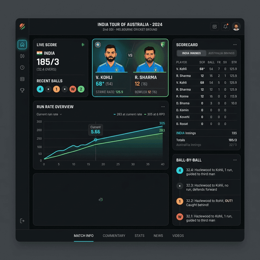Criclytics — Local Cricket Scoring Portal Preview