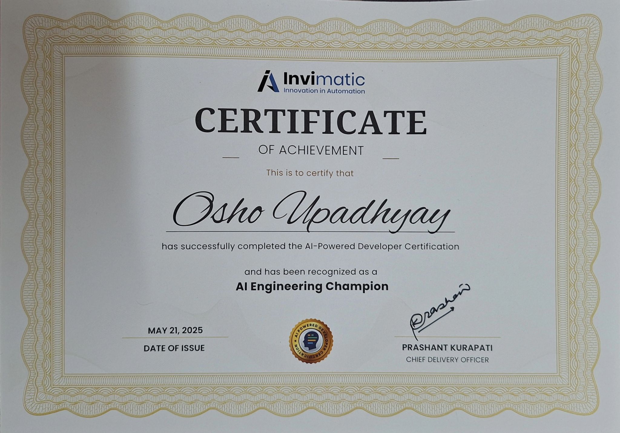AI Champion Certificate